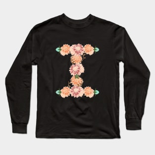 Letter I Floral Long Sleeve T-Shirt